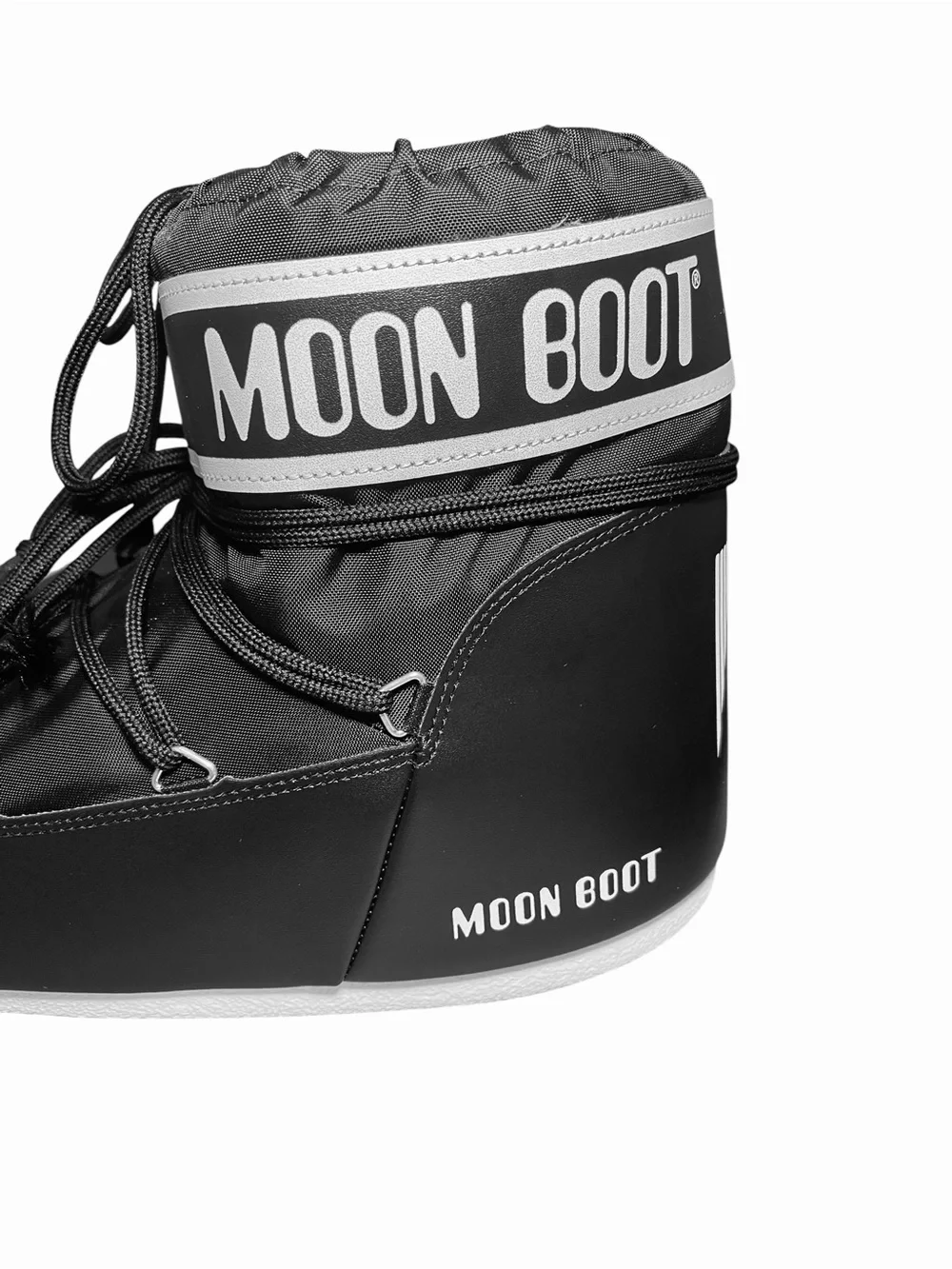 Moon Boot Icon Low Black Nylon Boots Snow Boot Womens Size 10 10.5 EU 42 43 NEW